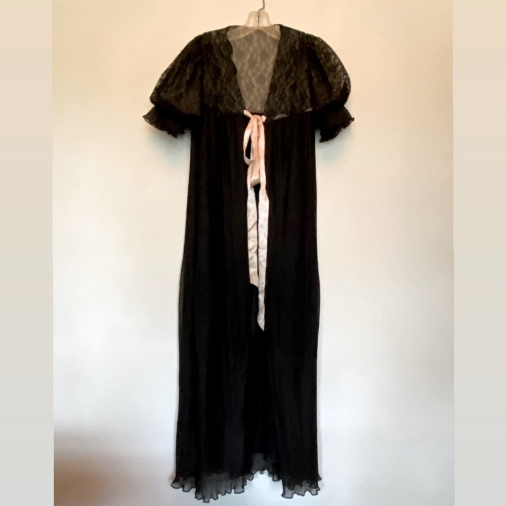 Vintage Chiffon Ruffle Robe